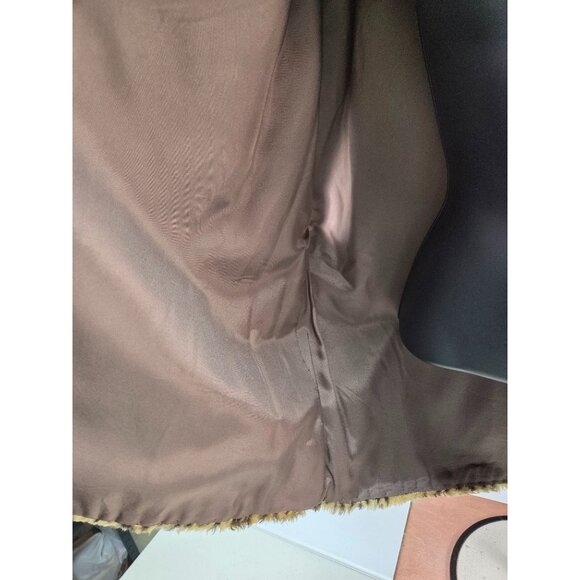 Vintage Leopard Print Faux Fur Vest With Satin Lining Appears Hand Sewn One Size - Picture 11 of 14